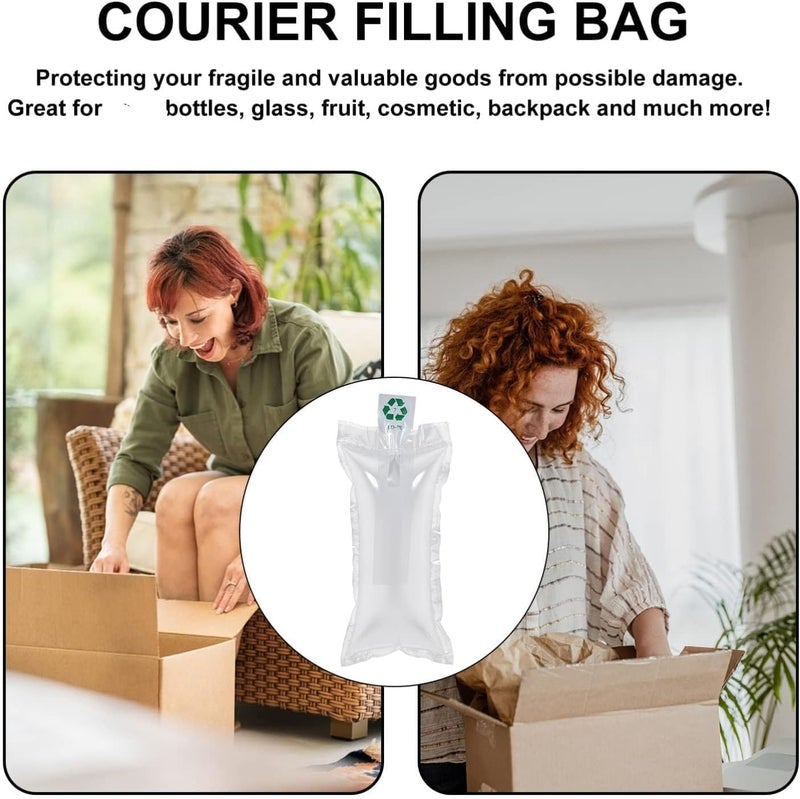 Khazna Air Cushion Bags, 100PCS Inflatable Air Pillows Air Bubble Bags Shockproof Air Cushion Film Blocking Wrap Bag for Mailing Shipping Packaging 10x20 CM - Image 2