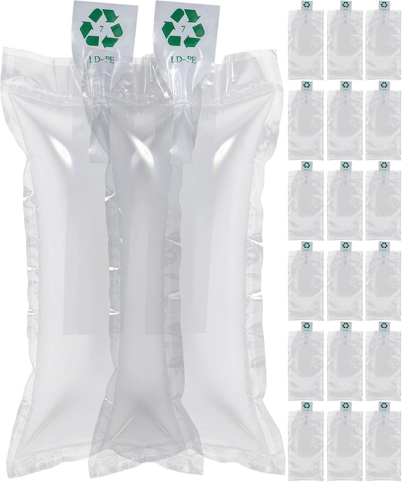 Khazna Air Cushion Bags, 100PCS Inflatable Air Pillows Air Bubble Bags Shockproof Air Cushion Film Blocking Wrap Bag for Mailing Shipping Packaging 10x20 CM - Image 1
