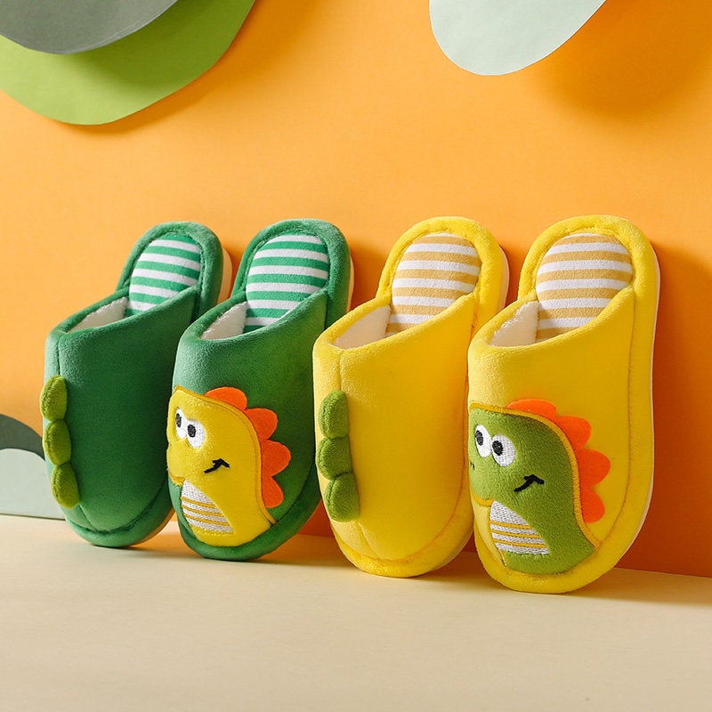 Children's cotton slippers winter boys and girls home indoor children parent-child cartoon non-slip soft bottom baby children - Image 3
