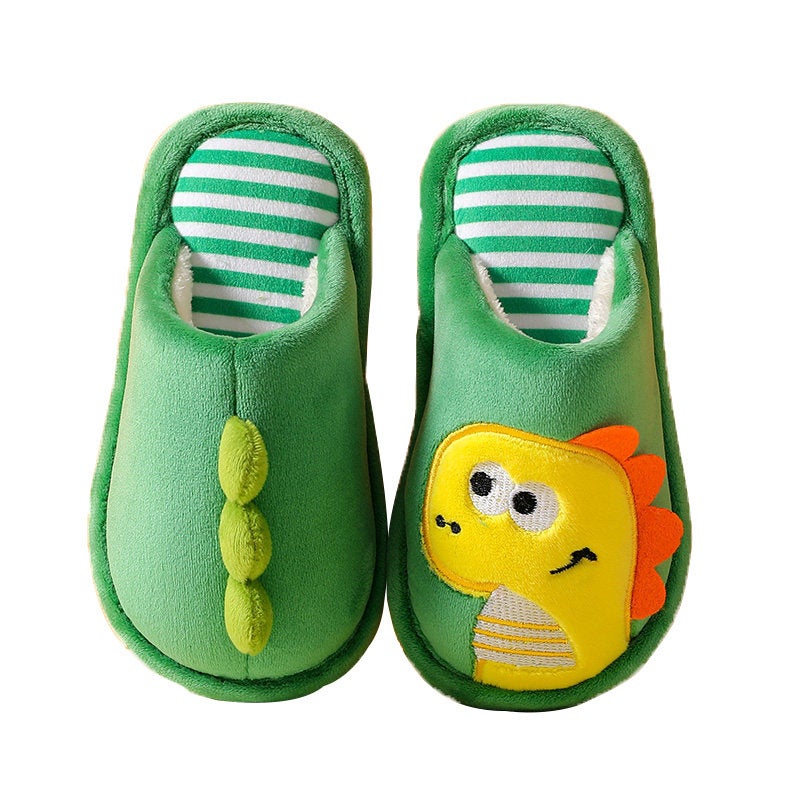 Children's cotton slippers winter boys and girls home indoor children parent-child cartoon non-slip soft bottom baby children - Image 5