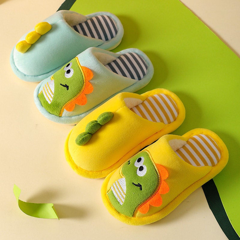 Children's cotton slippers winter boys and girls home indoor children parent-child cartoon non-slip soft bottom baby children - Image 1
