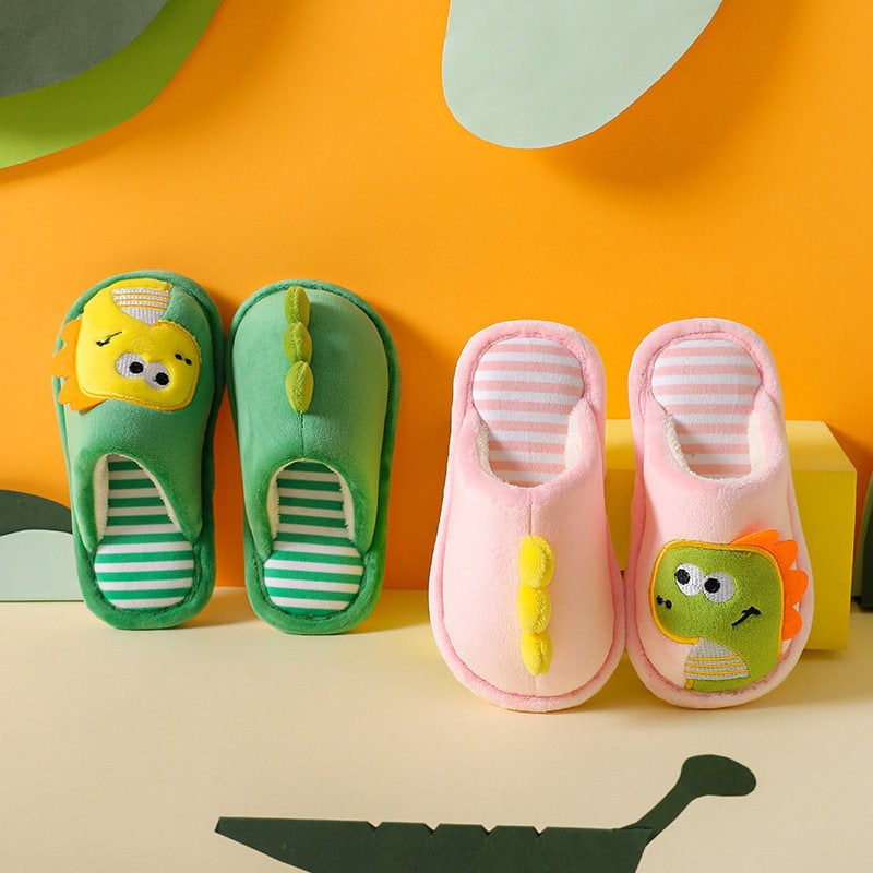 Children's cotton slippers winter boys and girls home indoor children parent-child cartoon non-slip soft bottom baby children - Image 2