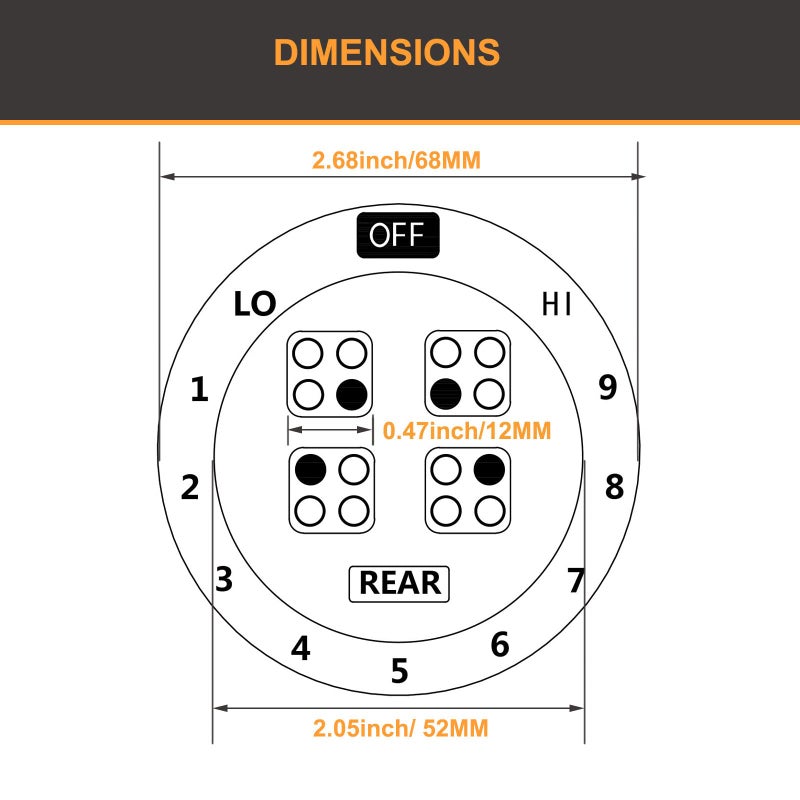MANWU 6 Stove dials Sticker for Burner cooktop hob Cooker top Oven Replacement Adhesive knob Symbols (Black Print ON Clear for Silver, White or Light Coloured Cooker Tops) - Image 2