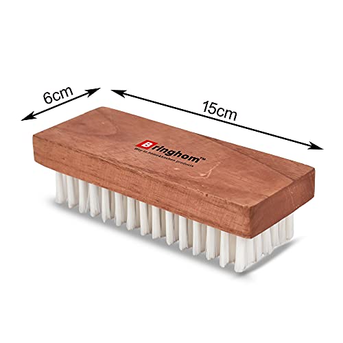 Bringhom Wood Pack Of 2 Wooden Cloth Brush With Smooth Straight Bristles For Washing, Dusting, Cleaning Multipurpose Use In Home Kitchen - Image 3