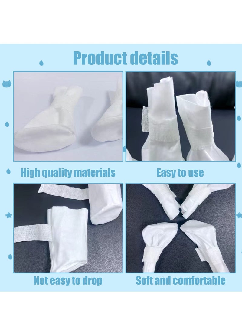 SOLARAE 12 PCS Disposable Dog Shoes, Small and Medium Dog Paw Protector, Disposable Dog Boots with self-adhesive strap, Dirty Protection Pet Socks Foot Cover for indoor & outdoor Walking(L) - Image 2