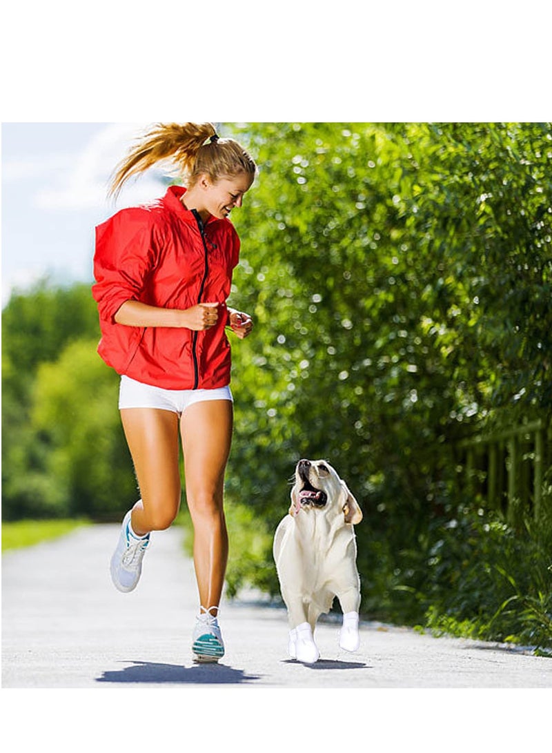 SOLARAE 12 PCS Disposable Dog Shoes, Small and Medium Dog Paw Protector, Disposable Dog Boots with self-adhesive strap, Dirty Protection Pet Socks Foot Cover for indoor & outdoor Walking(L) - Image 5