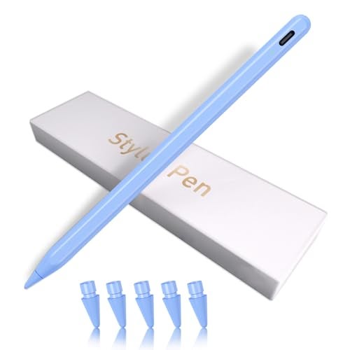HFENGZN iPad Pencil for 9th & 10th Generation, Fast Charge Stylus Pen for Palm Rejection and Tilt Sensitivity, Compatible with iPad Pro 11/12.9in, Mini 5/6, iPad 6/7/8/9/10, Air 3/4/5 (Blue) - Image 1
