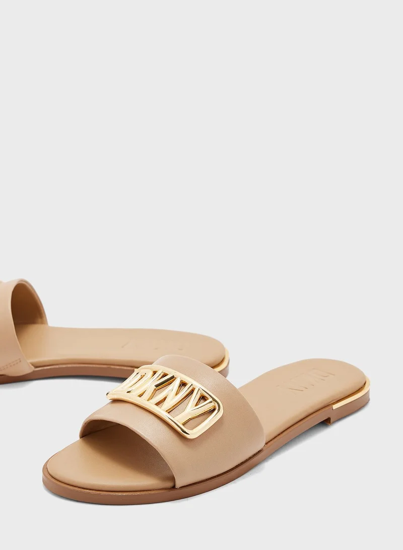 DKNY Waldina Logo Flat Sandals