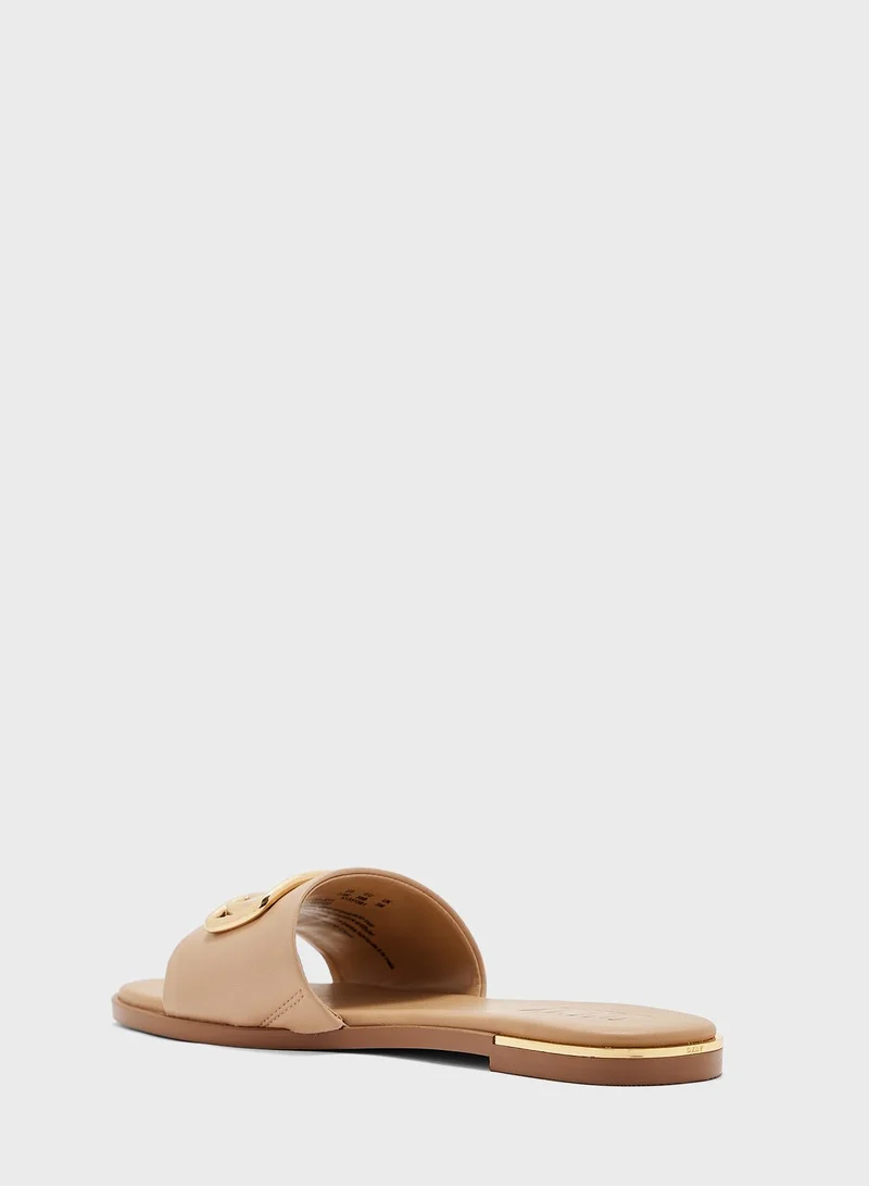 DKNY Waldina Logo Flat Sandals