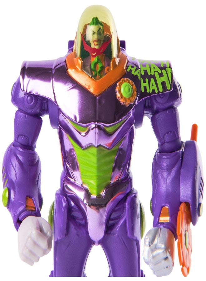 SPIN MASTER DC Comics, Metal Force The Joker Action Figure, 6-Inch with 4-Inch Mini Figure, Built-in Blaster and Armor Suit, Super Hero Kids Toys for Boys and Girls Ages 4 and Up - Image 4