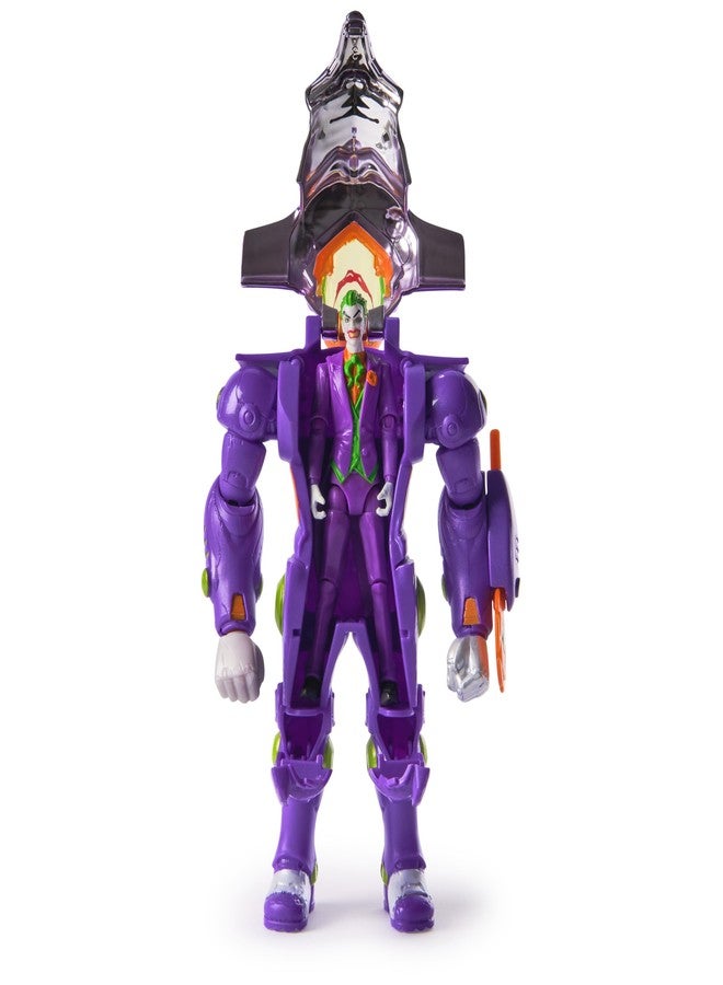 SPIN MASTER DC Comics, Metal Force The Joker Action Figure, 6-Inch with 4-Inch Mini Figure, Built-in Blaster and Armor Suit, Super Hero Kids Toys for Boys and Girls Ages 4 and Up - Image 3