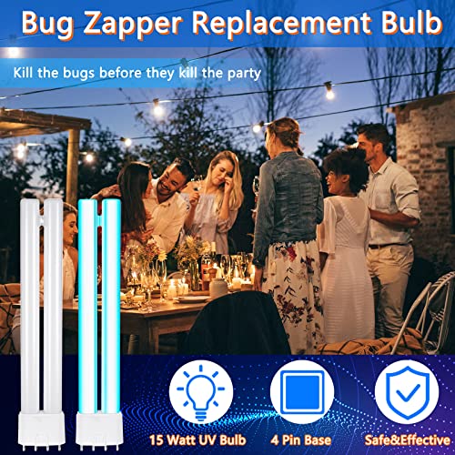 Kittmip Bug Zapper Replacement Bulb 18W H Shaped Twin Tube Bulb Indoor Outdoor Bug Zapper Light Bulbs with 4 Pin Base (4) - Image 4