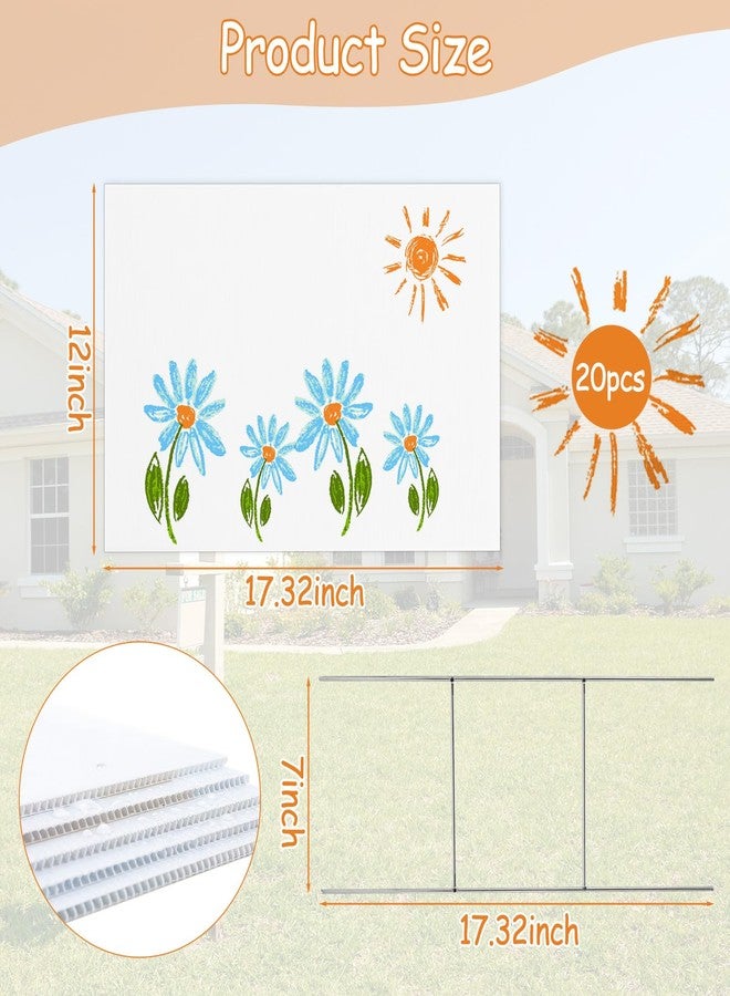 Ysglory 10 Pack White Corrugated Plastic Yard Signs 18x12 Inch Large Blank Custom Lawn Signs with Stakes Weatherproof Outdoor Advertising Board for Real Estate, Business, Events - Image 3
