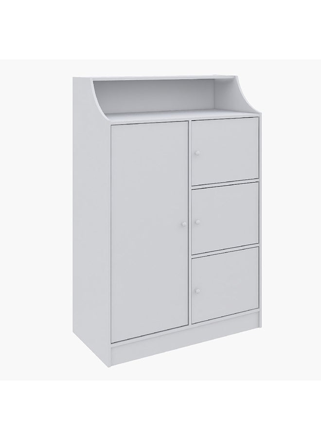 Home Box Home Box Vanilla Engineereing Wood Cody 4-Door Kids Cabinet White 80 x 119 x 40 cm  - Image 3