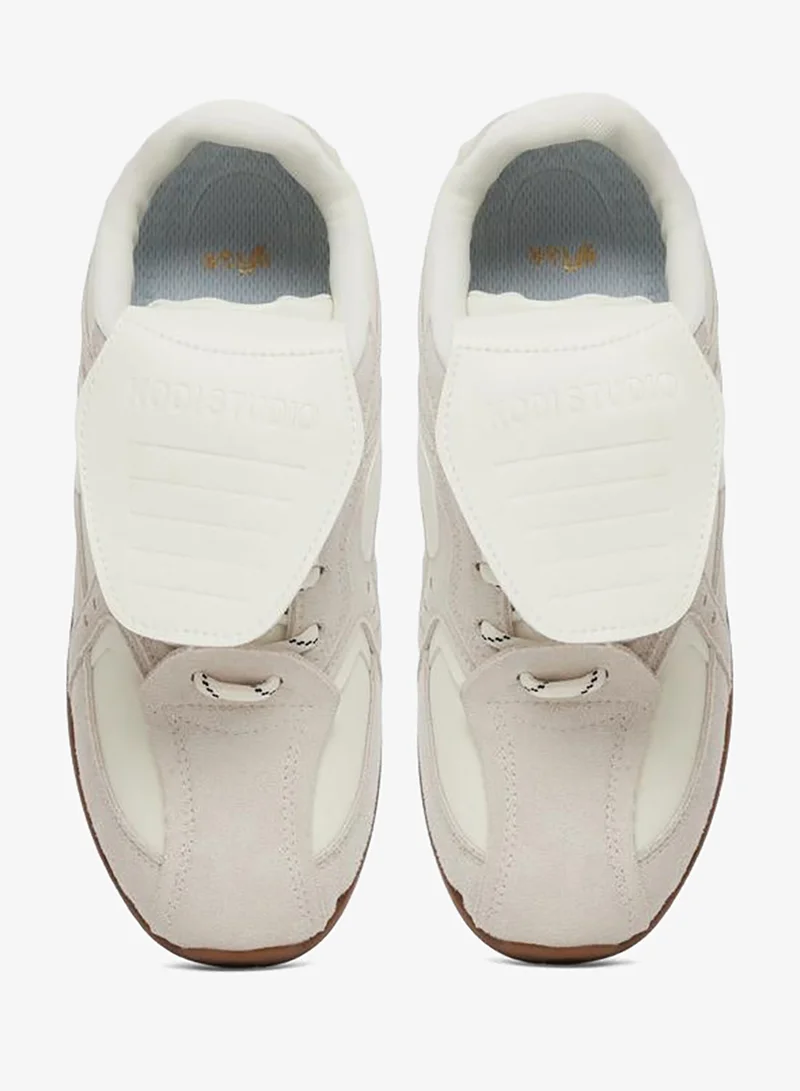 Styli  Textured Lace-Up Retro Sneakers for Women | Best Price UAE