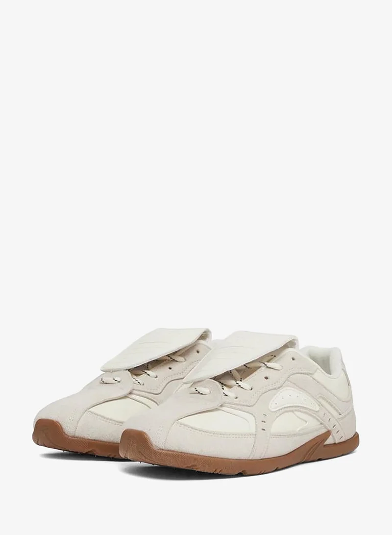 Styli  Textured Lace-Up Retro Sneakers for Women | Best Price UAE