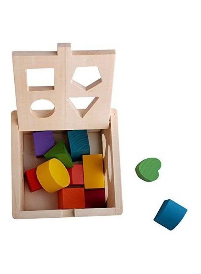 Unique Wooden Educational 13-Hole Shape Sorter Intelligence Box - 20x15x5cm - Image 2
