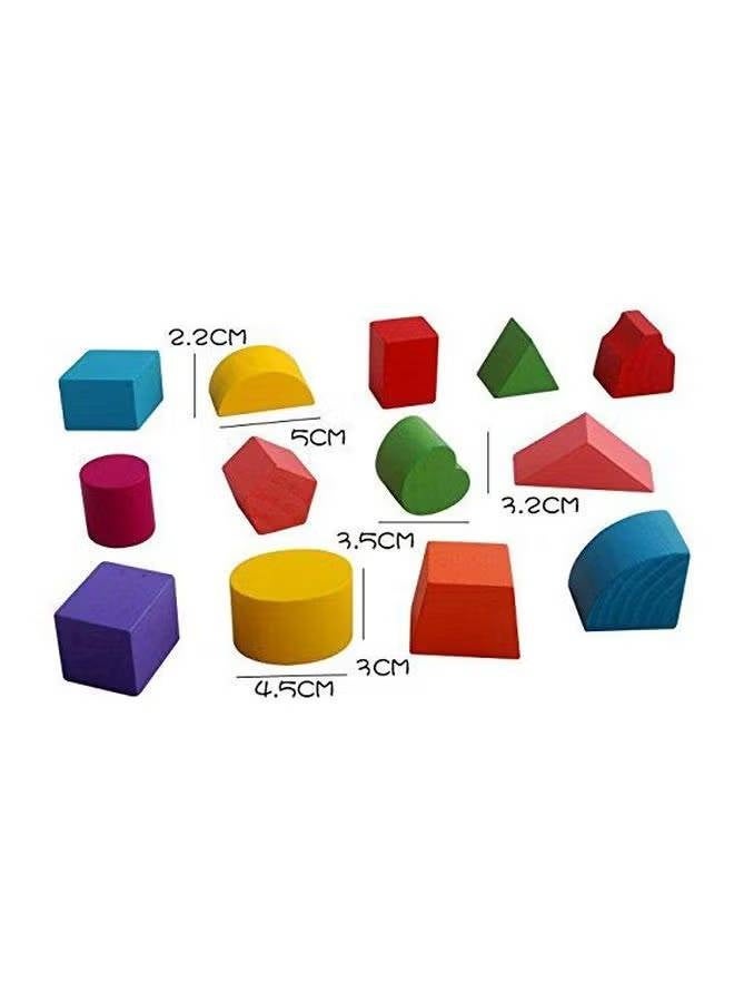 Unique Wooden Educational 13-Hole Shape Sorter Intelligence Box - 20x15x5cm - Image 1