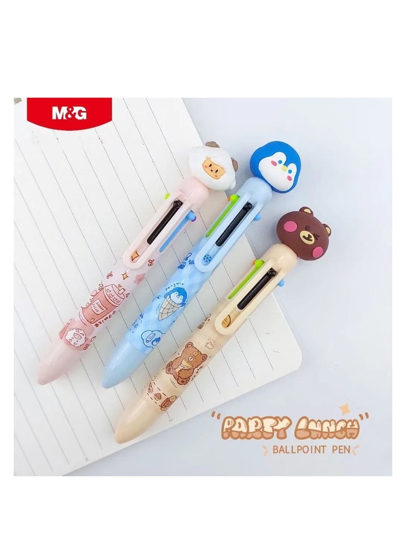 ام اند جي M&G Chenguang Cute Animal Design 6-in-1 Multicolor Ballpoint Pen 0.7mm - No:ABPU8173  - Image 2