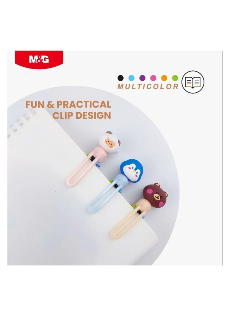 ام اند جي M&G Chenguang Cute Animal Design 6-in-1 Multicolor Ballpoint Pen 0.7mm - No:ABPU8173  - Image 3