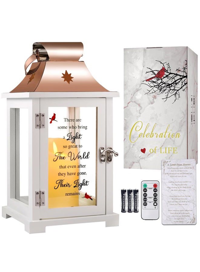 liantudy Memorial Lantern, Sympathy Gifts for Loss of Mom/Dad/Loved One, Bereavement Gifts, in Memory of Loved One Lantern,Celebration of Life, Memorial Gifts, Funeral Lantern,There are Some who Bring a Light - Image 1