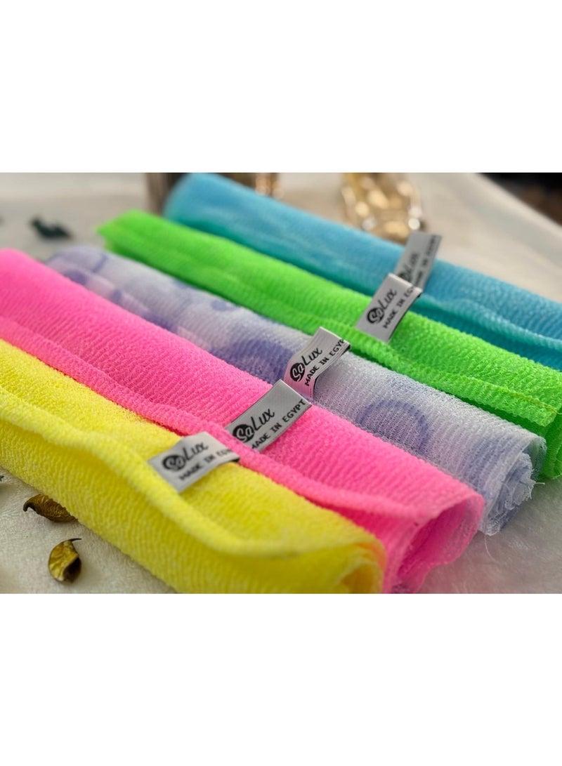 Salux SOFT Japanese Loofah color PINK / bath loofah / exfoliating towel / shower loofah - Image 5