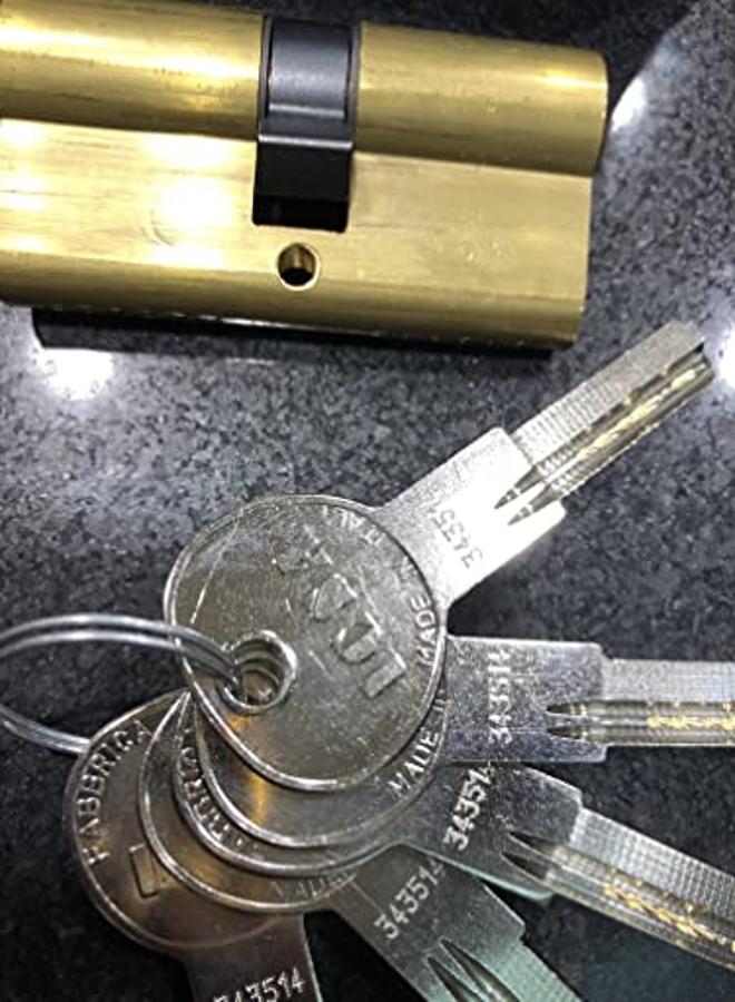 باب أسطوانة جزرة نحاسي ممتد بخمسة مفاتيح، صنع في إيطاليا، طول الأسطوانة 6 مم، مادة نحاس نقي - Image 2