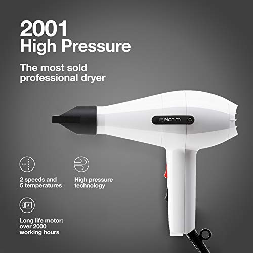 Elchim 2001 High Pressure Hair Dryer - white , 1 Count (Pack of 1) - Image 2