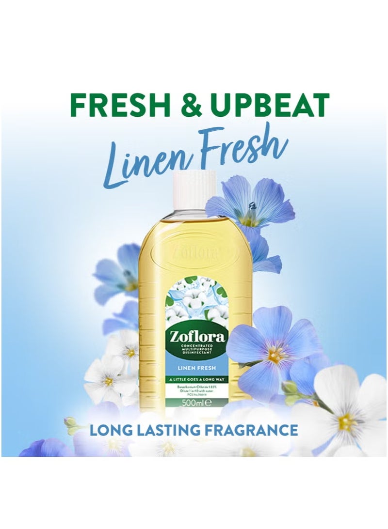 Zoflora Concentrated Multipurpose Disinfectant Linen Fresh 500ml - Image 4