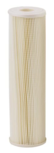 Pentair Pentek ECP510 Sediment Water Filter 10Inch Under Sink Pleated Cellulose Polyester Replacement Cartridge 10 x 25 White EndCap 5 Micron