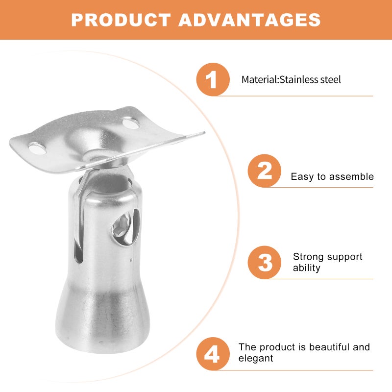 Adjustable Handrail Bracket for Stairway Railing with Durable Stainless Steel Construction - Image 4