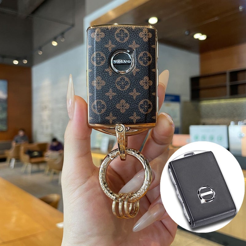 Volvo XC60 Key Case S90/S60 Full Cover XC90 Trendy Buckle XC40 Chain V60/V90 Premium Shell C40 - Image 1