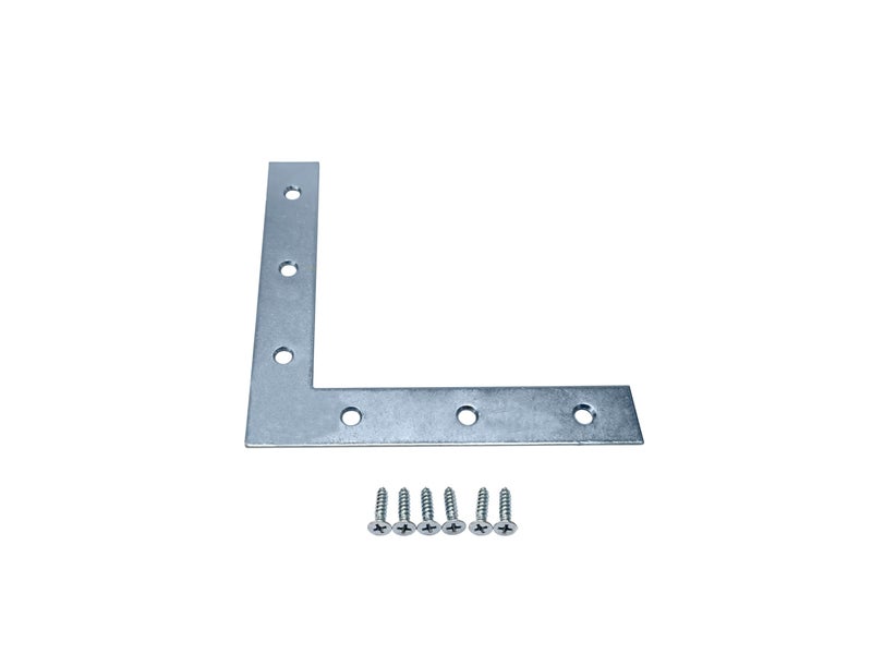 QCAA Heavy Duty Flat Corner Irons Joining Bracket for Wood Table Chairs Zinc Plated 6x6x1x079 Made in Taiwan 10 Pack - Image 2