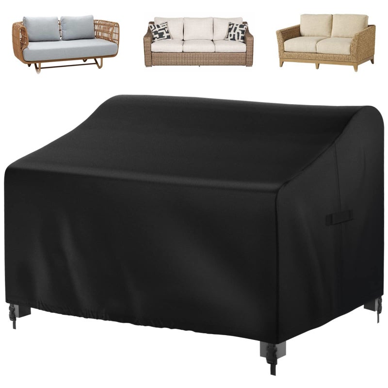 Outdoor Sofa Cover Waterproof 2Seater Durable Patio Furniture Covers for Outdoor Sofa Loveseat Bench 60 W x 34 D x 30 H