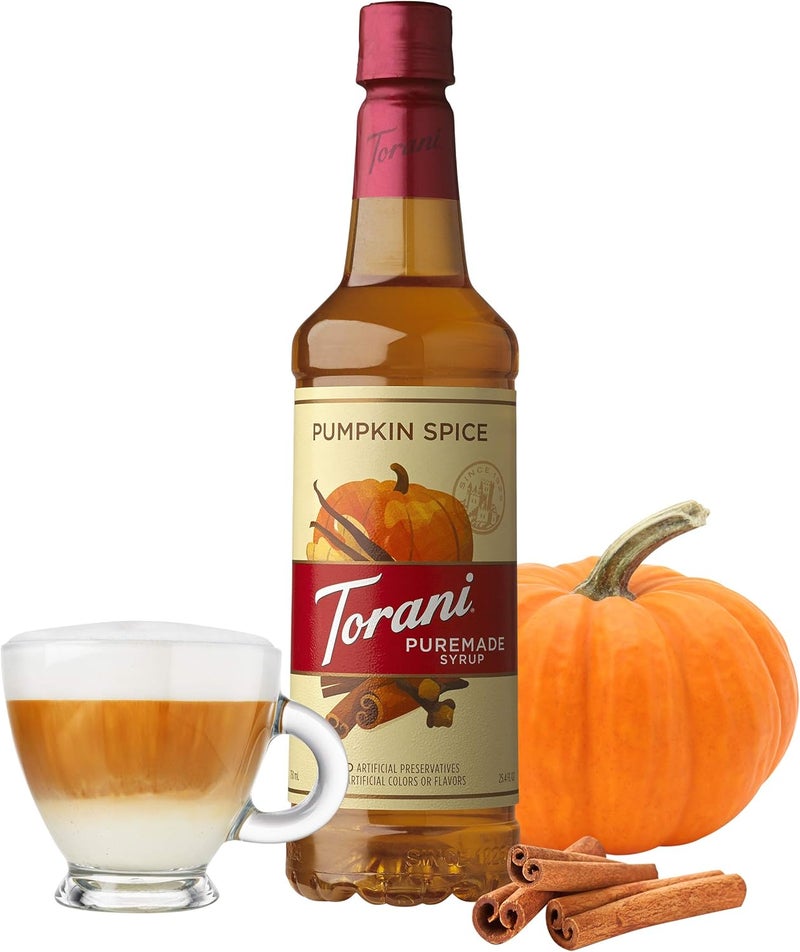 Torani Puremade Pumpkin Spice Syrup - 750 ML Bottle - Image 3