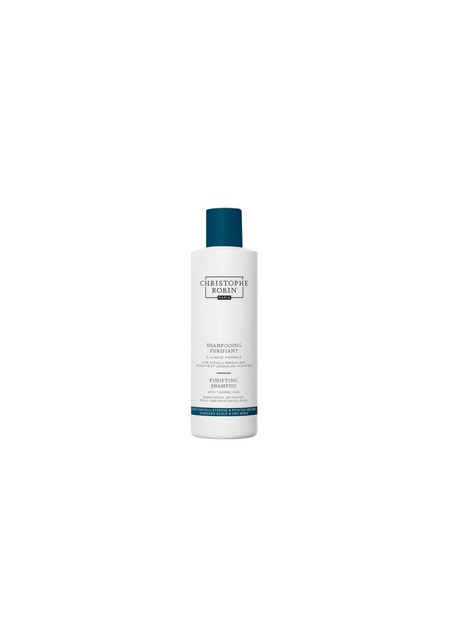 Christophe Robin Purifying Shampoo With Thermal Mud for Soft Lengths and Oily Scalp - Detoxifying 8.4 fl. oz - Image 1