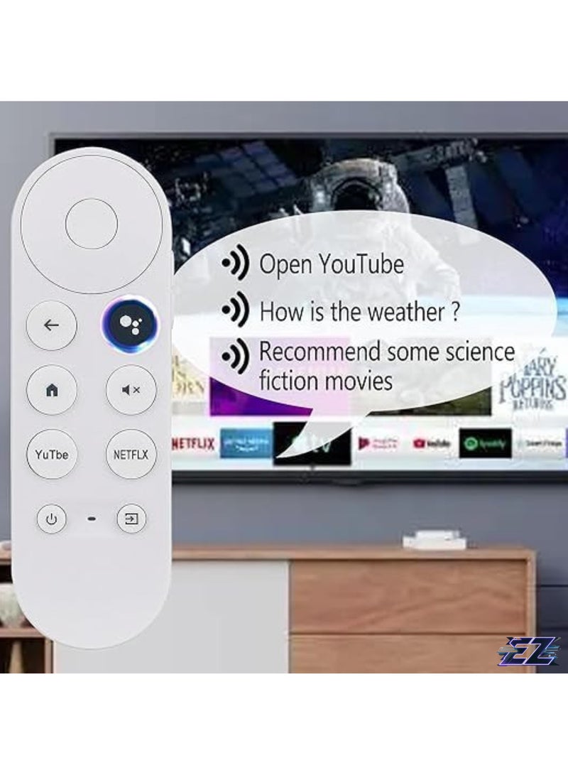 ELTRAZONE Replacement Voice Search Remote Control Compatible with Google Chromecast 4K Streaming Media Player Snow GA01919REM GA01919-US GA01920-US GA01923-US GA03131-US Remote Control Only with battery - Image 2