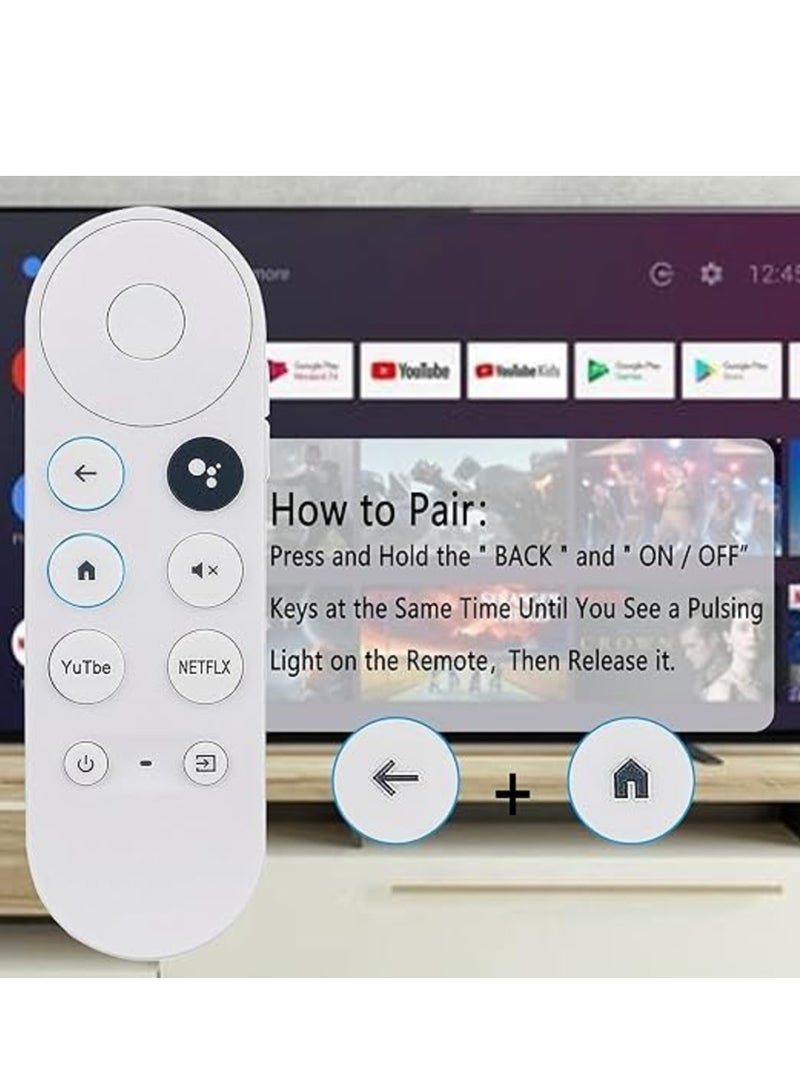 ELTRAZONE Replacement Voice Search Remote Control Compatible with Google Chromecast 4K Streaming Media Player Snow GA01919REM GA01919-US GA01920-US GA01923-US GA03131-US Remote Control Only with battery - Image 3