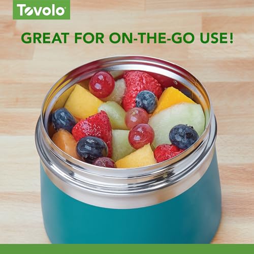 Tovolo Insulated Food Container for Hot and Cold Food 1 Quart Stainless Steel Thermos with Spill Proof Lid Double Wall Vacuum Insulated Travel Jar Dishwasher Safe Marine Blue - Image 3
