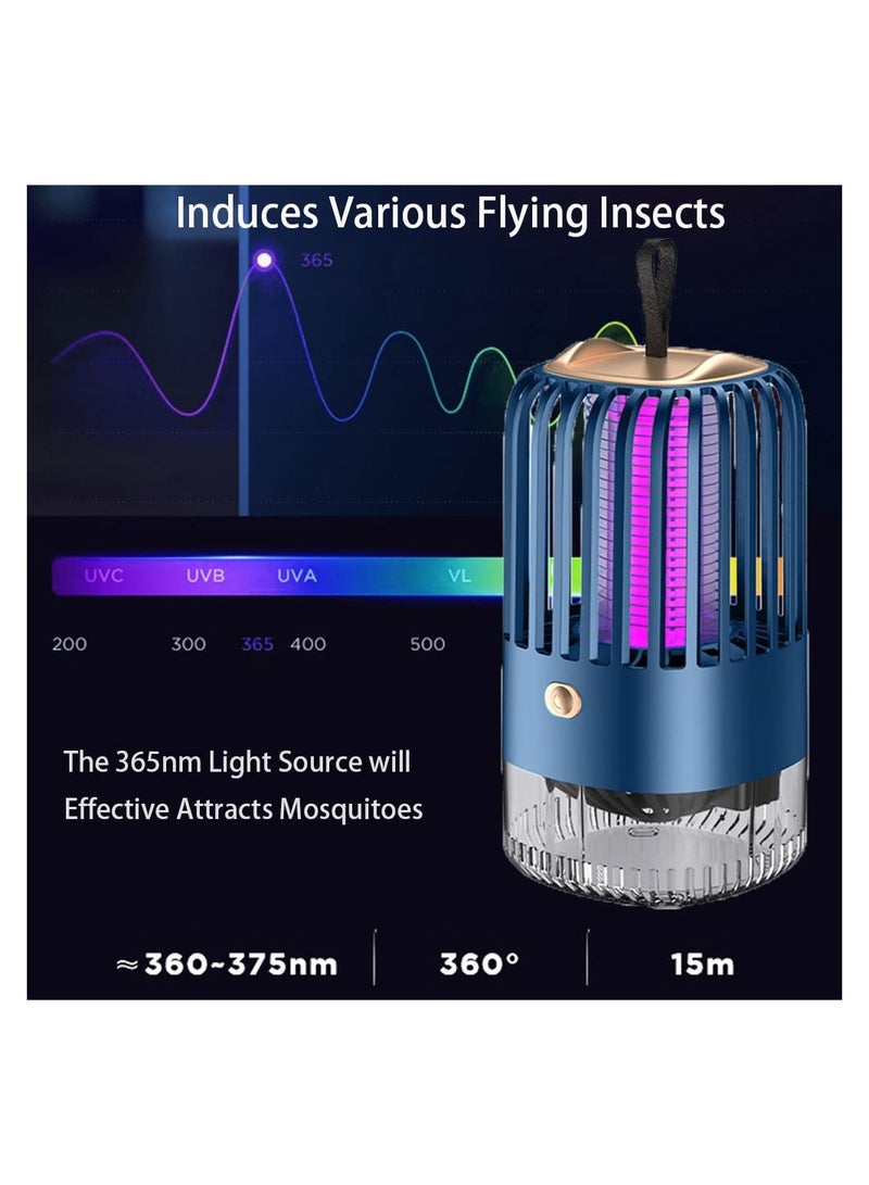 KASTWAVE Mosquito Killer Lamp, Bug Zapper Mozzie Zapper, Electric Insect Mosquito Killer Light, USB Rechargeable with Double Mode LED/UV, Fly Insect Traps for Indoor and Outdoor Pest Control  - Image 4