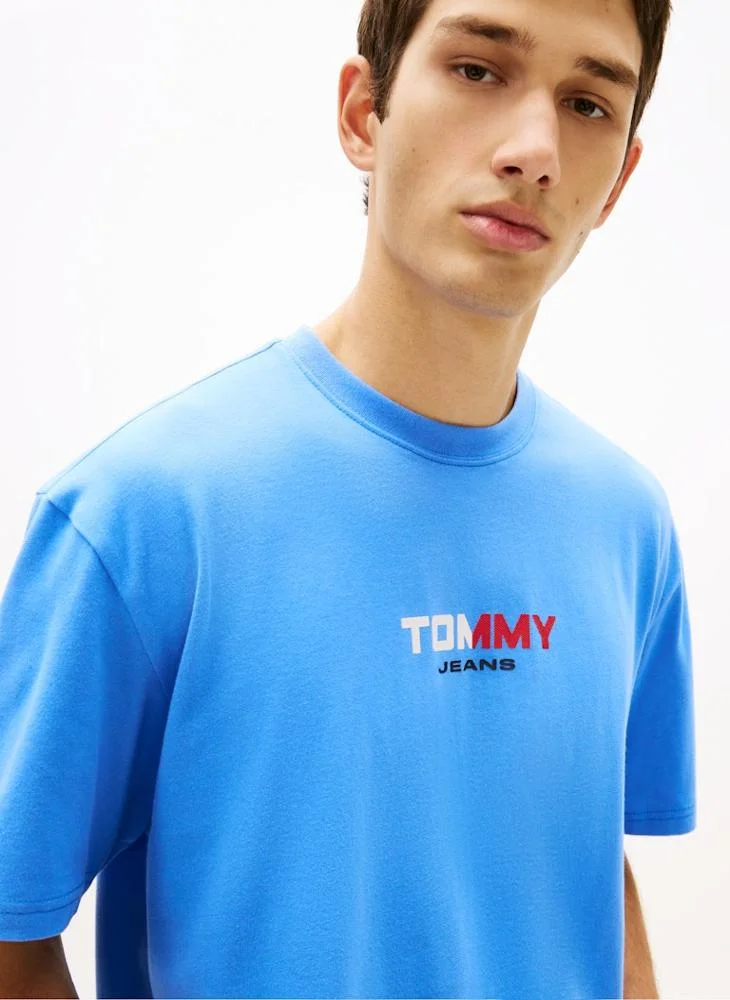 Tommy Jeans Blue Twilight Back Logo Relaxed Jersey T-Shirt for Men | Best Price UAE