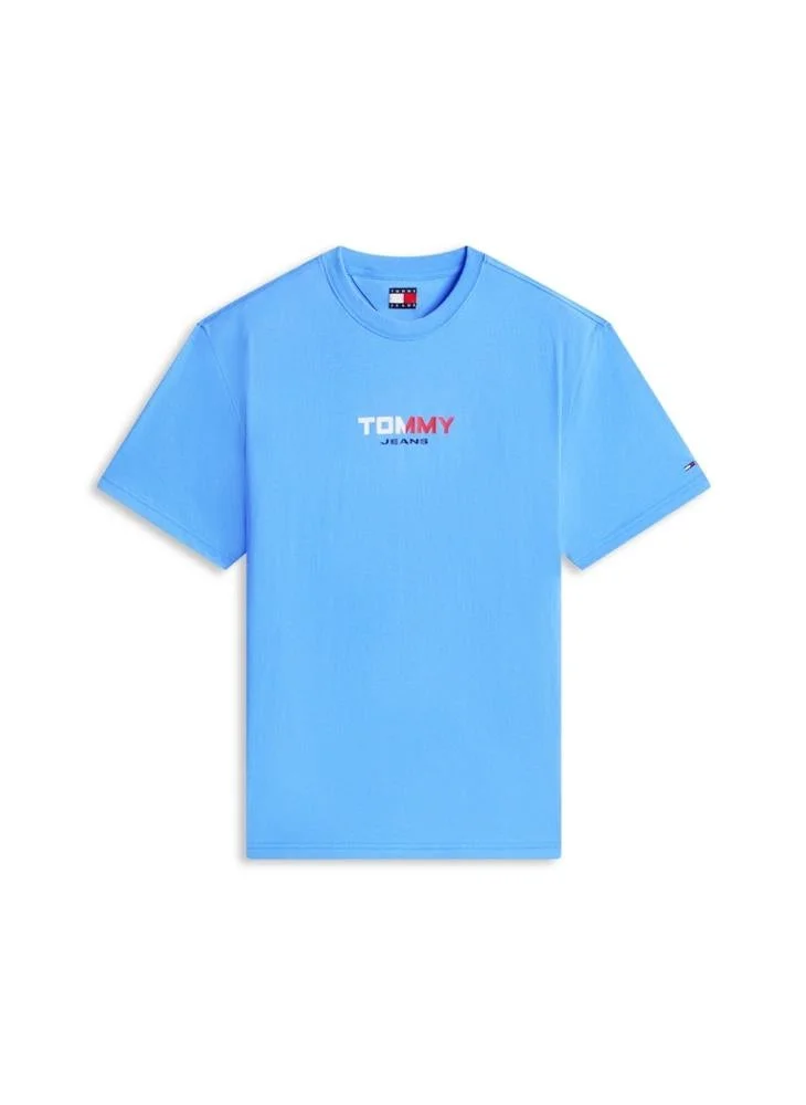 Tommy Jeans Blue Twilight Back Logo Relaxed Jersey T-Shirt for Men | Best Price UAE