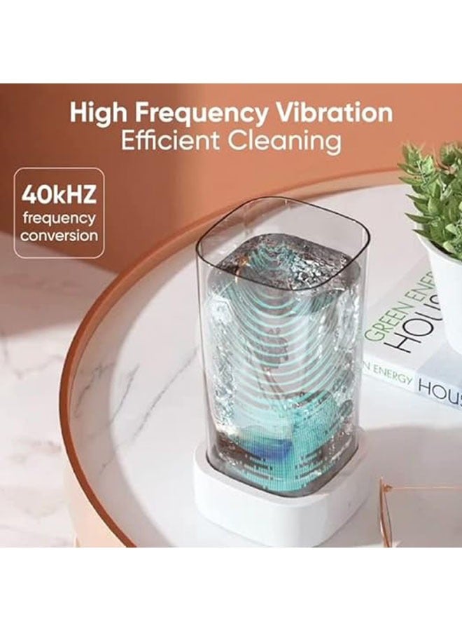 Professional ultrasonic cleaner for necklaces, watches and all jewelry, sonic glasses cleaner, makeup brush cleaner, gold and silver cleaner for home or travel - Image 2