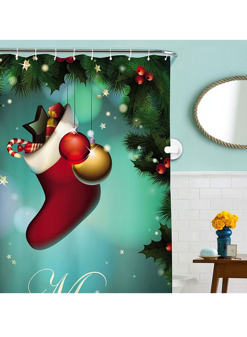 إكسفور مجموعة من 10 مشابك ستائر الحمام، مشابك ستائر الحمام ذاتية اللصق، مشبك وزن ستائر الحمام ذاتية اللصق، لتعليق الدش في العربات والديكور المنزلي الداخلي والخارجي - Image 4