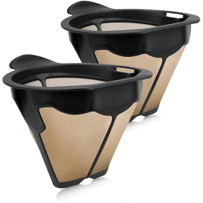 KASTWAVE 2 Pcs Coffee Filter Replacement For Ninja Coffee Maker  Cone Reusable Permanent Coffee Filter For Ninja Coffee Machine Cm300 Cm305 Cm360 Cm371 Cm401 - Image 1