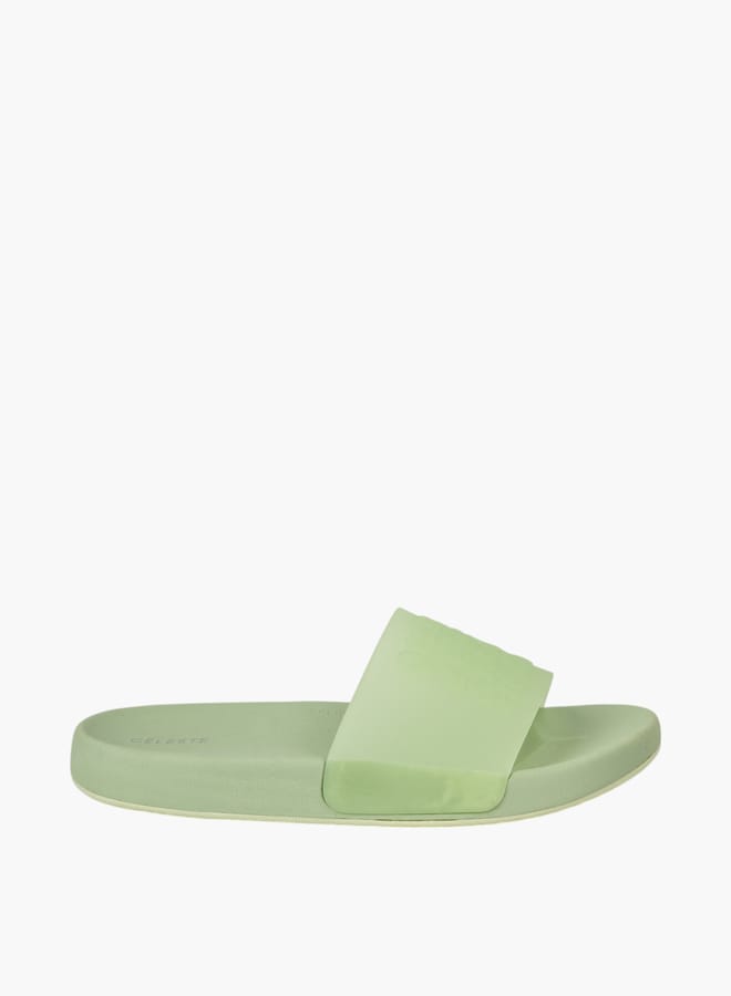 Celeste Womens Solid Slip-On Slides - Image 1