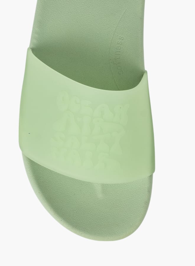 Celeste Womens Solid Slip-On Slides - Image 2