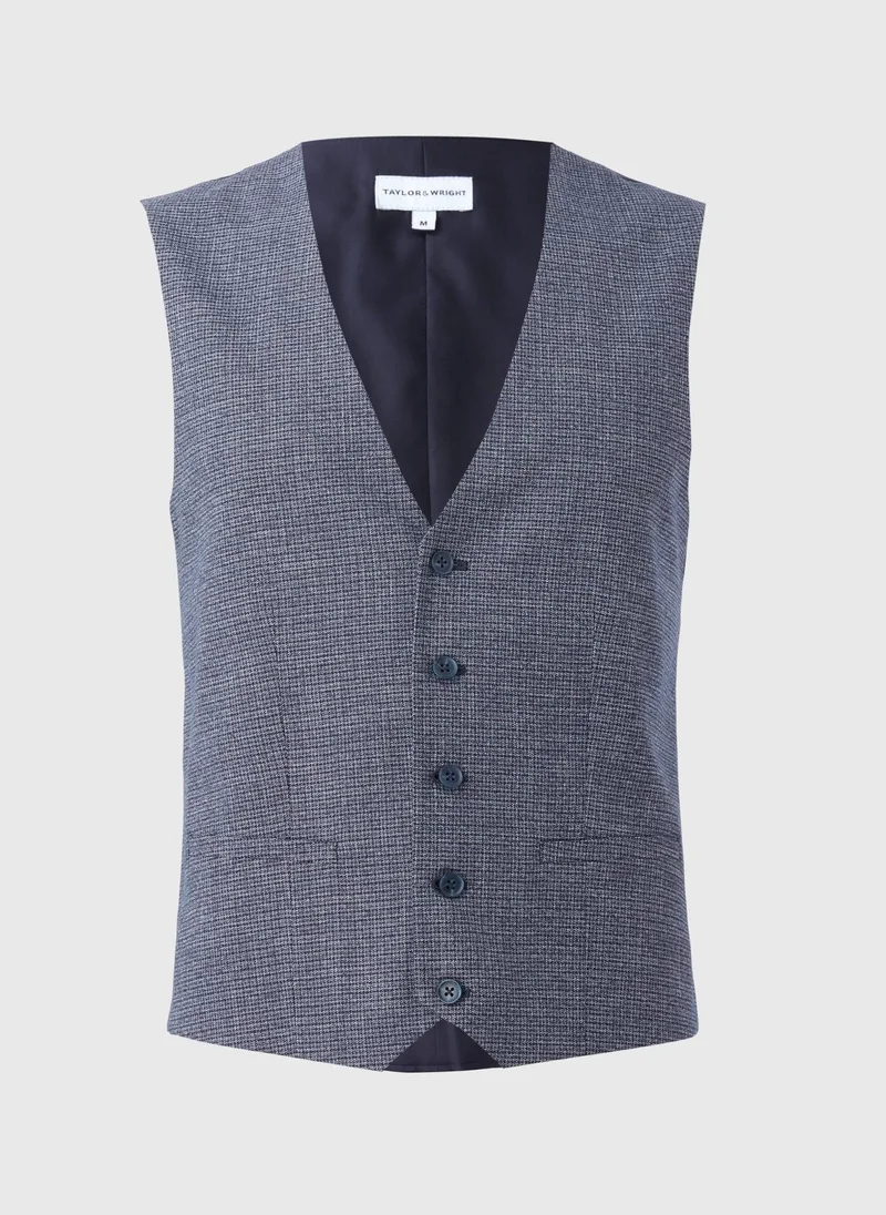 Matalan Blue Taylor & Wright Burford Blue Waistcoat for Men | Best Price UAE