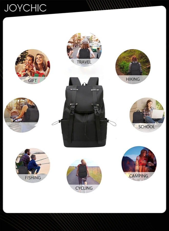 Joychic Casual Large Capacity Laptop Backpack Business Durable Computer Backpack Water Resistant College School Bag  for Men  Women Outdoor Travel Office Fits 15.6 Inch Black - Image 4