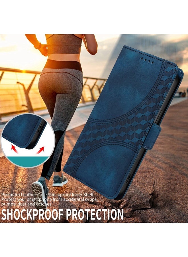 Case Cover For OPPO A98 / F23 5G / A1 5G Embossed Rhombus Starry Leather Phone Case(Blue)